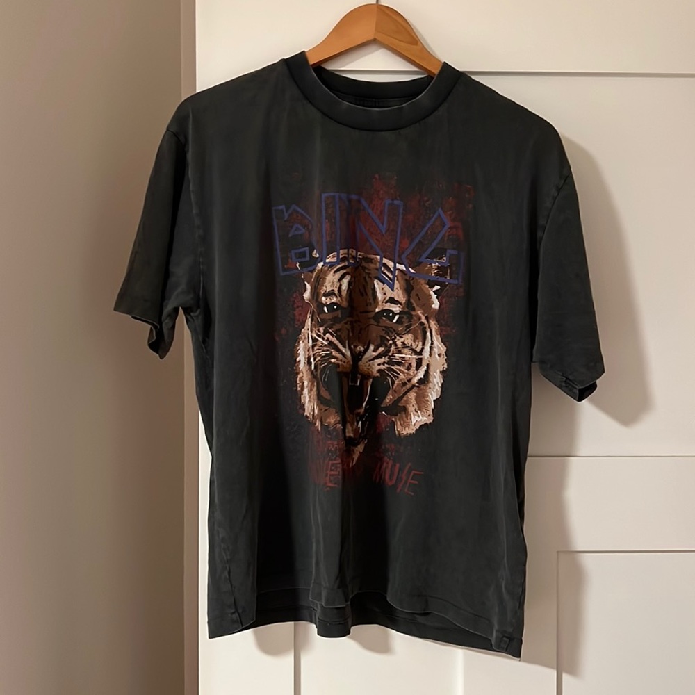 Anine bing tiger tee black size large